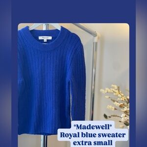 Madewell Cobalt Blue Knit Sweater